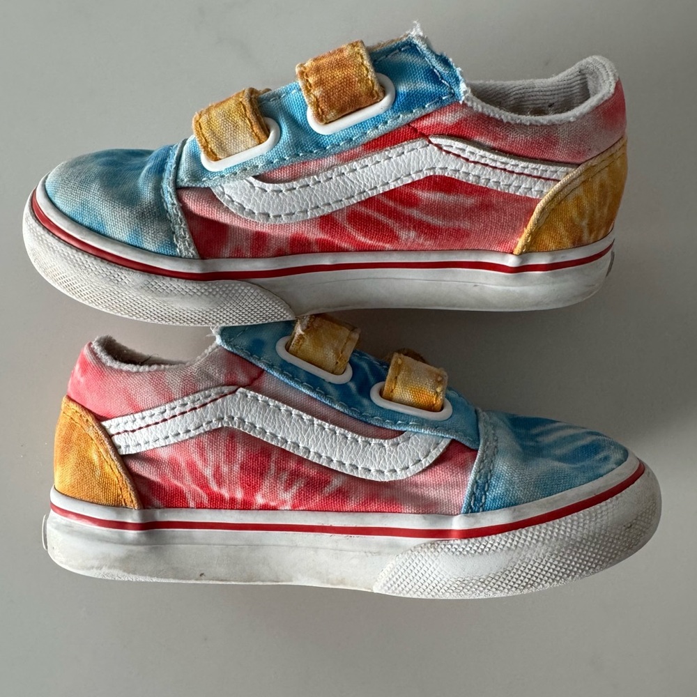 Vans Old Skool V shoe Tie Dye • little kid size 8